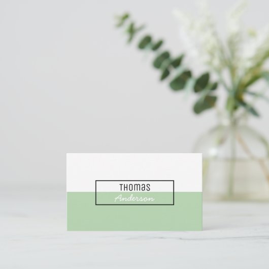 Modernes einfaches klares berufliches visitenkarte (Stehend Vorderseite)