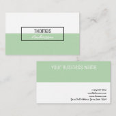 Modernes einfaches klares berufliches visitenkarte (Vorne/Hinten)