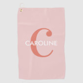 Modernes einfaches klassisches Erstrosa Golfhandtuch (Vorderseite)