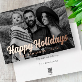 Modernes, einfaches, kursives Foto für die Begrüßu Folien Feiertagskarte