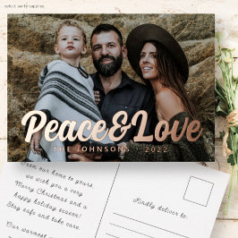 Modernes, einfaches, kursives Foto für die Begrüßu Folien Feiertagspostkarte