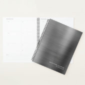 Modernes, einfaches, lackiertes Metall, silbergrau Planer (Anzeige)