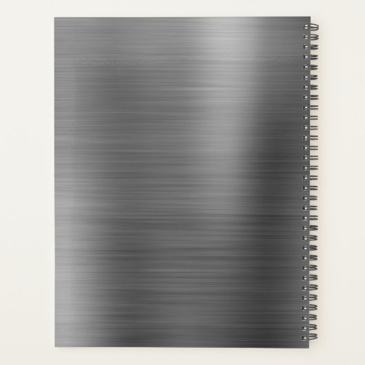 Modernes, einfaches, lackiertes Metall, silbergrau Planer (Rückseite)