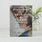 Modernes Einfaches Lässiges Foto Probe Dinner Einladung (Stehend Vorderseite)