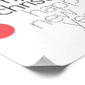 Modernes, einfaches, lebendiges, lustiges "Frohe W Poster (Ecke)