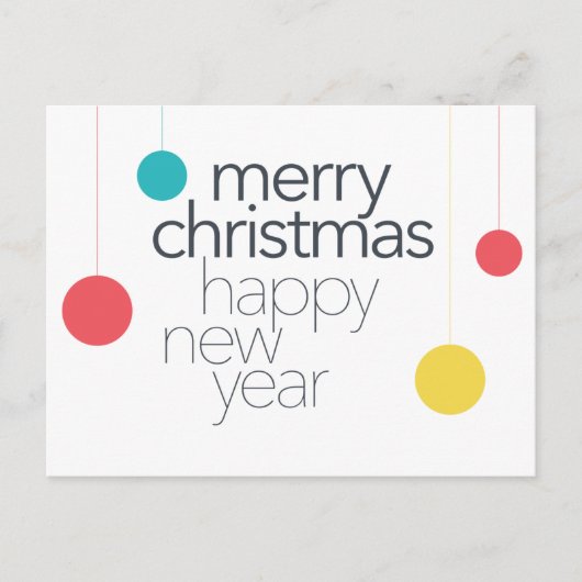 Modernes, einfaches, lebendiges, lustiges "Frohe W Postkarte (Vorderseite)