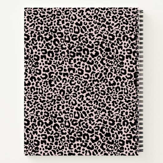 Modernes, einfaches Leopard-Gesichtsmuster hinten  Notizblock (Rückseite)