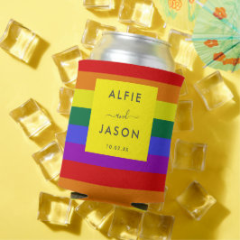 Modernes, einfaches LGBTQ-Hochzeitsskript Dosenkühler