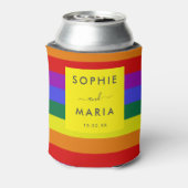 Modernes, einfaches LGBTQ-Hochzeitsskript Dosenkühler (Kanne Rückseite)