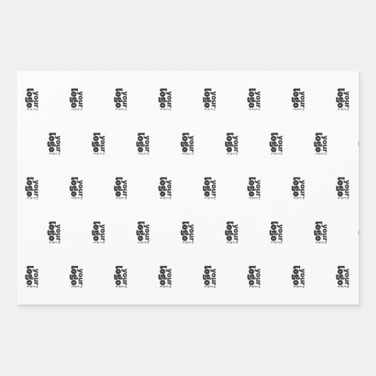 Modernes, einfaches Logo hier Geschenkpapier Set (Vorderseite)