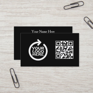 Modernes einfaches Logo Professionell mit QR-Code Visitenkarte