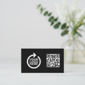 Modernes einfaches Logo Professionell mit QR-Code Visitenkarte (Stehend Vorderseite)