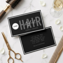 Modernes einfaches Logo Schwarz Weiß Haarstylist