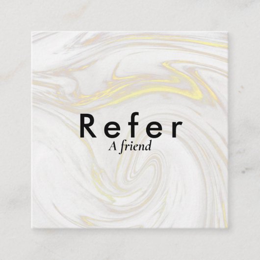 Modernes, einfaches Marmorgeschäft Empfehlungskarte (Vorderseite)