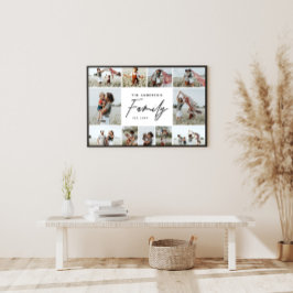 modernes, einfaches Mehrfamiliengeschenk mit minim Poster