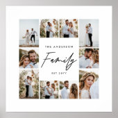 modernes, einfaches Mehrfamiliengeschenk mit minim Poster (Vorne)