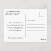 Modernes, einfaches Merry & Bright 1 Foto Postkarte (Rückseite)