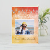 Modernes einfaches Minimal Metalic Orange Red (Stehend Vorderseite)