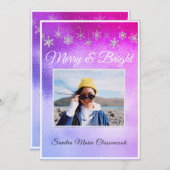 Modernes, einfaches Minimal Metalrosa und Lila (Vorne/Hinten)