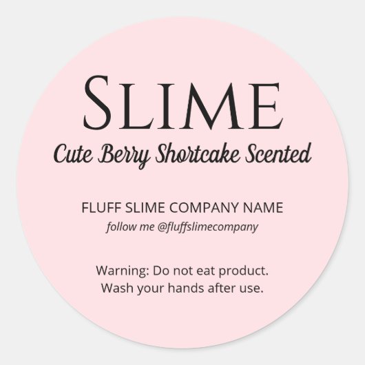 Modernes, einfaches, minimales Rosa-Logo Runder Aufkleber (Vorderseite)