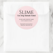 Modernes, einfaches, minimales Rosa-Logo Runder Aufkleber (Tasche)