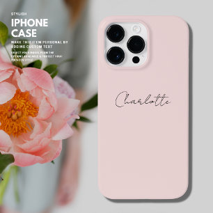 Modernes, einfaches Minimalistisch Blush-Script Pe Case-Mate iPhone 14 Pro Max Hülle