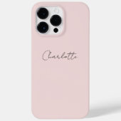 Modernes, einfaches Minimalistisch Blush-Script Pe Case-Mate iPhone Hülle (Rückseite)