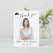 Modernes Einfaches Minimalistisches Abschluss 2 FO Dankeskarte (Stehend Vorderseite)