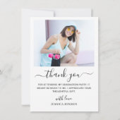 Modernes Einfaches Minimalistisches Abschluss 2 FO Dankeskarte (Rückseite)