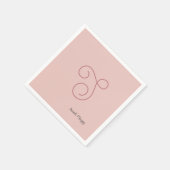 Modernes, einfaches Minimalistisches anfängliches Serviette (Ecke)