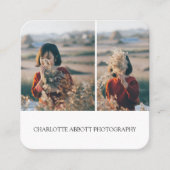 Modernes, einfaches Minimalistisches Berufliches F Quadratische Visitenkarte (Vorderseite)