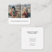 Modernes, einfaches Minimalistisches Berufliches F Quadratische Visitenkarte (Vorne/Hinten)