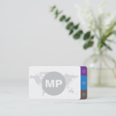 Modernes, einfaches Minimalistisches Clean Grau Be Visitenkarte (Stehend Vorderseite)