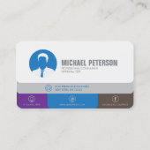 Modernes, einfaches Minimalistisches Clean Grau Be Visitenkarte (Rückseite)