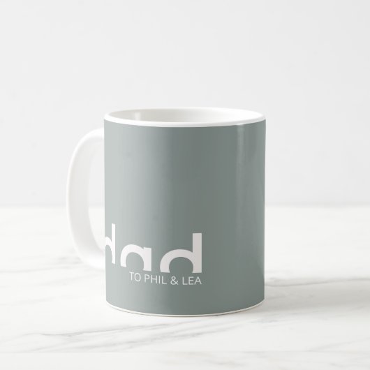Modernes, einfaches Minimalistisches Design für Va Kaffeetasse (Vorderseite Links)