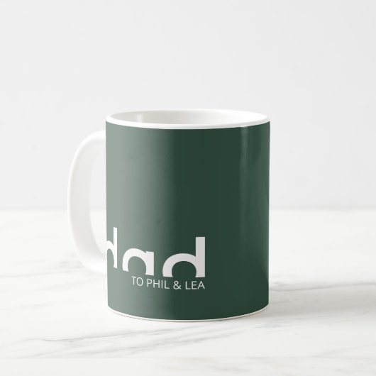 Modernes, einfaches Minimalistisches Design für Va Kaffeetasse (Vorderseite Links)