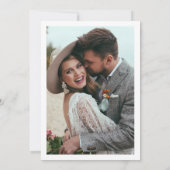 Modernes, einfaches Minimalistisches elegantes Fot Save The Date (Rückseite)