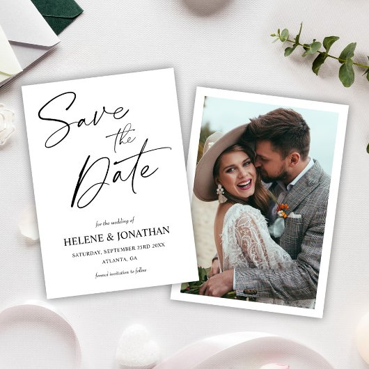 Modernes, einfaches Minimalistisches elegantes Fot Save The Date