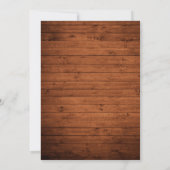 Modernes einfaches Minimalistisches Foto aus Holz Save The Date (Rückseite)