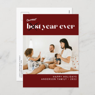 Modernes, einfaches Minimalistisches Foto Feiertagspostkarte