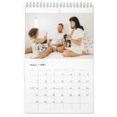 Modernes, einfaches Minimalistisches Foto Kalender (Mär 2027)