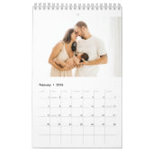Modernes, einfaches Minimalistisches Foto Kalender (Feb 2026)