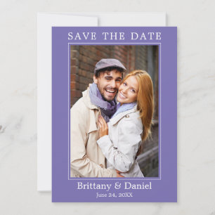 Modernes einfaches Minimalistisches Foto Periwinkl Save The Date