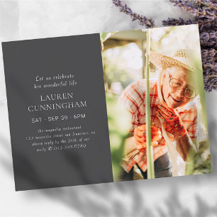 Modernes, einfaches, minimalistisches Foto zum Fei Postkarte