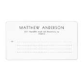 Modernes, einfaches Minimalistisches Mailing für U (Vorne)