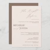 Modernes, einfaches Minimalistisches Probe Einladung (Vorne/Hinten)