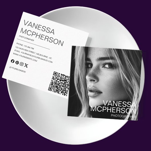 Modernes, einfaches Minimalistisches professionell Quadratische Visitenkarte