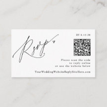 Modernes, einfaches Minimalistisches QR Code Weddi