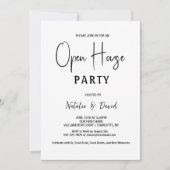 Modernes, einfaches, Minimalistisches Schwarz-Weiß Einladung (Vorderseite)