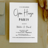 Modernes, einfaches, Minimalistisches Schwarz-Weiß Einladung